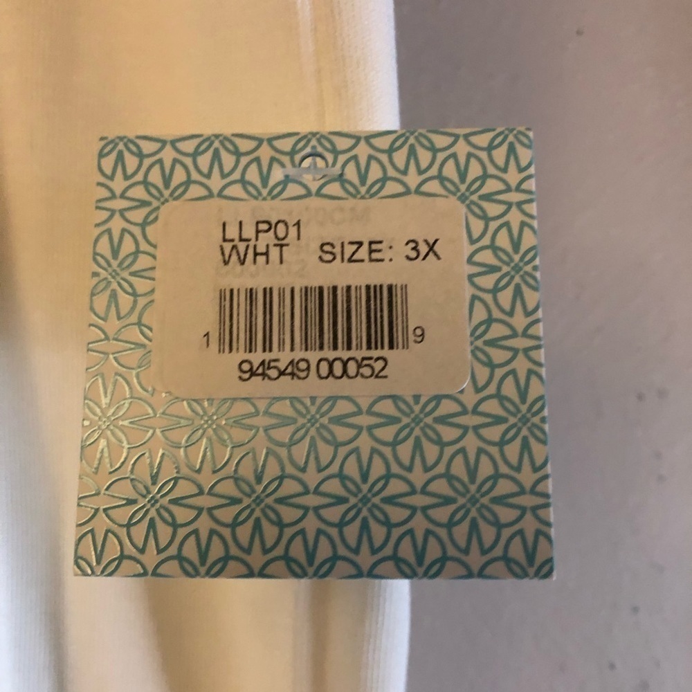 NWT Ming Wang Basic Cut Solid White Plus Size Pan… - image 7